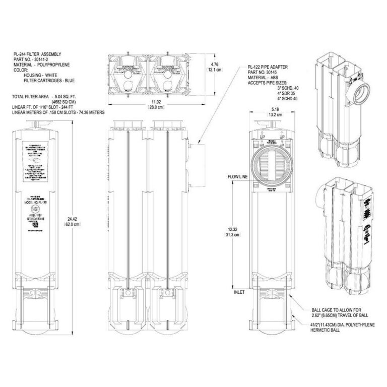 PL-122 Septic Tank Outlet Filter - Polylok